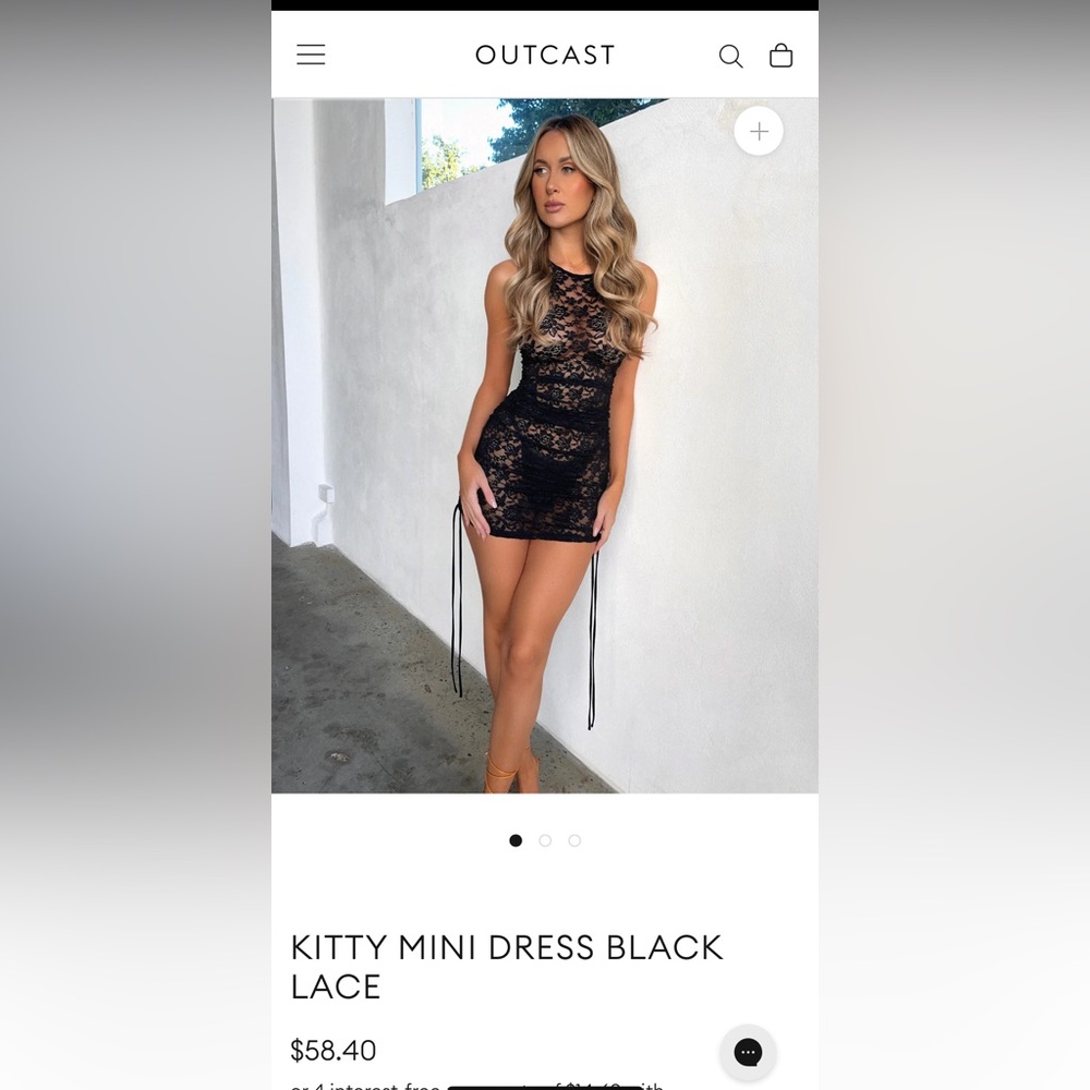 Outcast Clothing Kitty Mini Dress Black